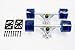 SCSK8 LONGBOARD Skateboard TRUCKS COMBO set w/ 70mm WHEELS + 9.75