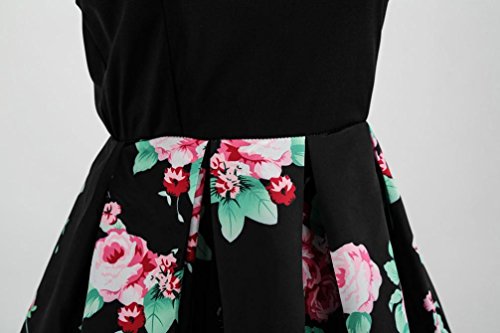 image for Zainafacai Women Halter Floral Long Swing Dress Sleeveless Prom Party 