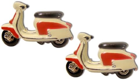Swinging Sixties Red Lambretta 3D Retro Cufflinks - Boxed