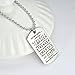 danjie to My Son Tag Stainless Steel Pendant Always Remember You are Braver Than You Believe Letters Boys Necklace Military Chain Air Force Pendant (Nkc017)