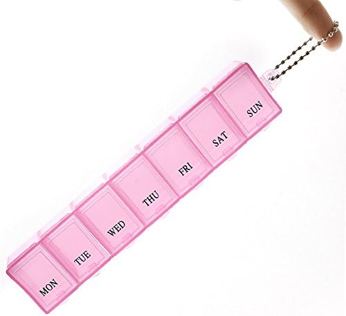 Healthcare Products Ultra 7-Day Pill Organizer Extra Large Weekly Once-A-Day Locking Pill Reminder Colors may Vary