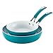 SilverStone CXi Ceramic Nonstick Fry Pan/Skillet Set, 9 Inch and 11.25 Inch, Marine Blue