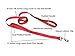 Double Handled 2.5m Long Non Retractable Dog Pet Lead Leash Training Red