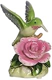 Cosmos 58041 Fine Porcelain Hummingbird with Rose Musical Figurine, 3-1/2-Inch