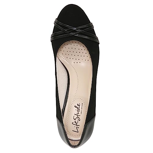 LifeStride Women's Pascal Dress Pump, Black, 7 W US