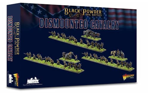Warlord Games Miniature Set: ACW Dismounted Cavalry, 28mm, 1:56 Scale, Portable, American History, Unisex, Age 96+