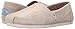 TOMS Women's Seasonal Classics Flat, Natural Metallic Burlap, 8 B - Medium