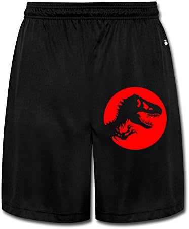 Men's Black Jurassic Park Logo Sam Neill Foxes American Workout Shorts