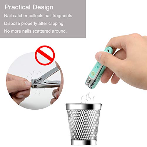 Premium Quality Nail Clipper Nail Cutter Nail Trimmer Set With Nail Catcher and Nail File - Anti-Splash Fingernail and Toenail Clippers (Green)
