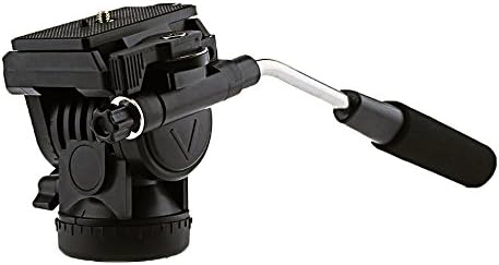 GkGk G09 Fluid Drag Pan Head, Panoramic Video Tilt Head with Quick Release Plate and 1/4" To 3/8" Convert Screw Adapter for Tripod, Monopod, Slider, DSLR Camera, Camcorder, Max Load Up To 8.8 Pound