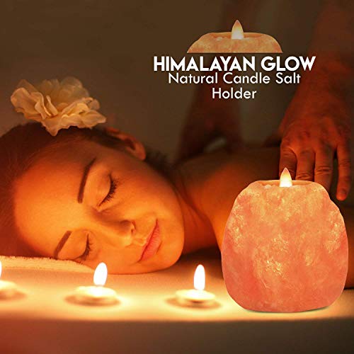 Himalayan Glow 3027 Natural Pink Salt Candle Holder - Thumbnail 6