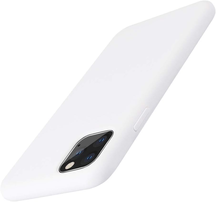 Yajuhoy Designed for iPhone 11 Pro Case,Soft Liquid Silicone Slim Rubber Protective Phone Case Cover with Microfiber Lining Compatible with iPhone 11 Pro 5.8 inch (2019) - White