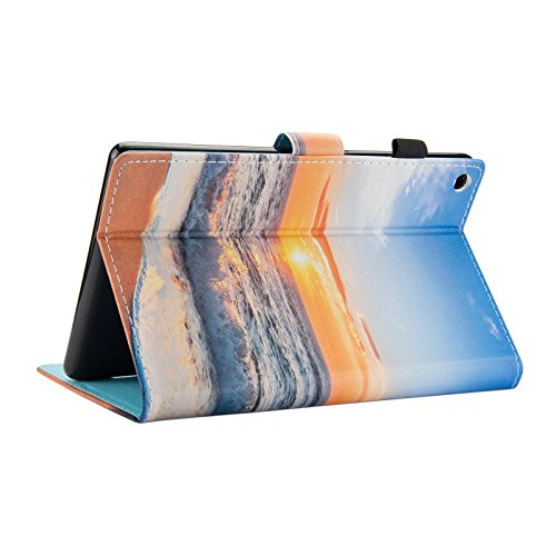 UUcovers Kindle Fire HD 8 Case,Slim Folio Stand Case with Auto Wake/Sleep&[Pen Slot] Smart Cover for Amazon Kindle Fire HD 8 7th Gen 2017 Release & 6th Gen Release 2016 with Free Stylus,Sunrise - Thumbnail 3