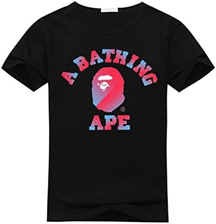 MSARA Customized Bape Printing Crew Neck T-shirt For Men In Summer XX-Large Black
