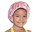 Glow By Daye Kids Satin Bonnet, Double-Layered and Adjustable Satin Sleep Cap, Kids Extra Large, Reversible Pretty in Pink