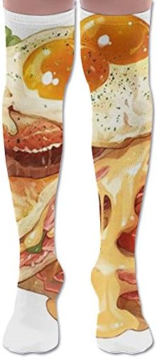 Toast Bread Knee High Compression Socks Excellent Smooth Volleyball For Women Hiking Socks