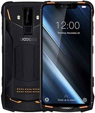 DOOGEE S90-6.18" FHD+ 4G Outdoor Smartphone, 5050mAh IP68/IP69K Waterproof/dustproof/Shockproof, Helio P60 6GB + 128GB, 16MP+8MP+8MP Camera, Game Mode/Wireless (Orange)