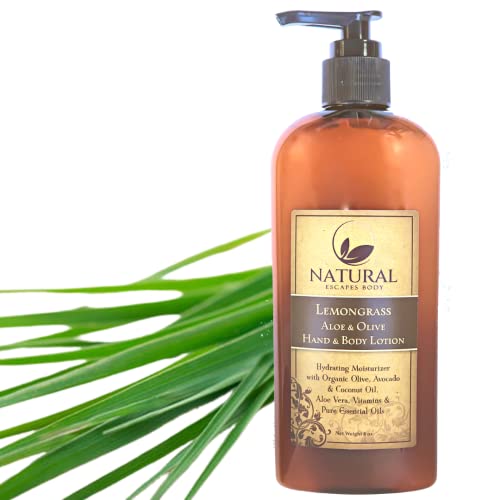 Moisturizing Lemongrass Body Lotion w/Olive Oil, Coconut Oil, Avocado
