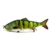 Isafish Swimbaits for Bass Crankbait Bionic Multi Jointed 4 Segment Pike Fishing Lures Minnow Hard Bait 4.72 Inch 0.6 Ounce