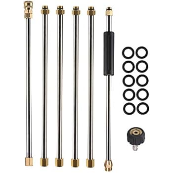 Tool Daily Pressure Washer Extension Wand, 90 Inch Power Washer Lance, 1/4 Inch Quick Connect, M22, 4000 PSI