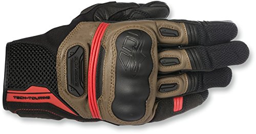 Alpinestars Highlands Men's Street Motorcycle Gloves - Black/Brown/Red / X-Large
