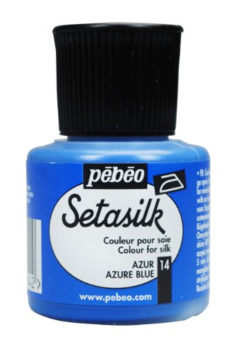 Pebeo Setasilk Silk Painting 45-Milliliter Bottle, Azure Blue