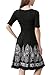 Miusol Women's Vintage Square Neck Ruffles Embroidered Cocktail Swing Dress