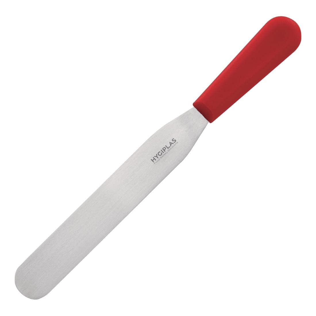 Hygiplas Straight Blade Palette Knife, Red, 20.5cm - Stainless Steel Blade, Ideal for Spreading Butter, Frosting C894