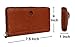 RUSTIC TOWN Leather Money Manager RFID Women’s Wallet Purse Clutch Organizer (Brown)