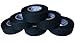Sports Tape Black Hockey Tape - Stick Tape - 6 Rolls - 1 Inch Wide,20 Yards Long (Cloth) - Made in North America Specifically for Hockey (STP946-36)