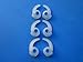 NICKSTON 6pcs: 3 Pairs S/M/L Left and Right Side Ear Stabilizers Helper Eartips Compatible with in Ear Earphones