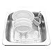 Umbra Sinkin Dish Drying Rack – Dish Drainer Kitchen Sink Caddy with Removable Cutlery Holder, Fits in Sink or on Countertop, White
