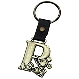 Mickey Mouse Letter P Brass Key Chain