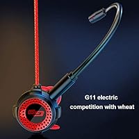 shlutesoy 3.5mm in-Ear Wired Earphone Noise Reduction Gaming Headset with Microphone Black Red