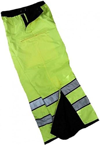 Gerber Outerwear Typhoon Reversible Rain Pant, ANSI 107, Black / Lime, Large, Regular 70U3/L LR