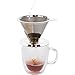Paperless Pour Over Coffee Dripper - Stainless Steel Reusable Coffee Filter and Single Cup Coffee Maker with Cup Stand