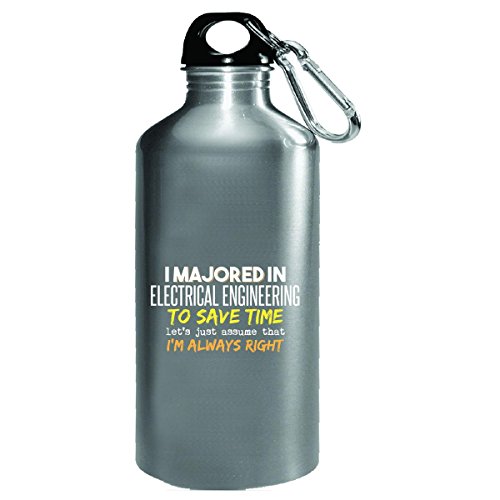 Majored In Electrical Engineering School Grad Major Graduation Gift - Water Bottle