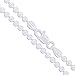 Sterling Silver Italian Ball Bead Chain 3mm 925 Italy New Dog Tag Necklace 36