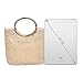 CLOCOLOR Womens Crystal Rhinestone Evening Bags Wedding Clutch Purse with Bow Frame Glod Small
