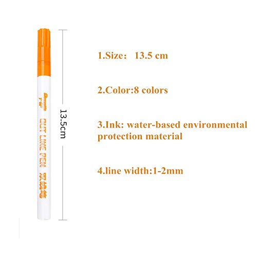 Double Line Outline Pen 8 Colors/Set Double Line Glitter Marker Pen Writing Drawing Pens for Card Making,DIY Art Crafts, Painting