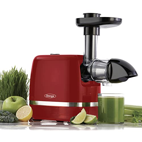 Omega H3000RED Cold Press 365 Juicer Slow Masticating Extractor Creates