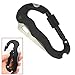 Yucharm-EDC Multi Tool 5 in 1 Carabiners tool with Knife+Screwdriver+Bottle Opener Lock Keychain For Camping Hiking with Silicone wristbands