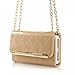 Life Sweetly Gold Premium Luxury Purse Handbag Case Wallet Leather with Metal Chain Strap for Apple iPhone 6 Plus 5.5 Inch