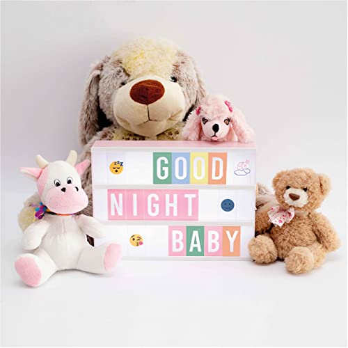 Pink Cinema Light Box with 400 Letters, Emojis, 2 Markers - BONNYCO | Led Light Box Home Office & Room Decor | Cinema Led Sign Letters Board Gifts for Women and Girls Christmas Birthdays | Pink Decor