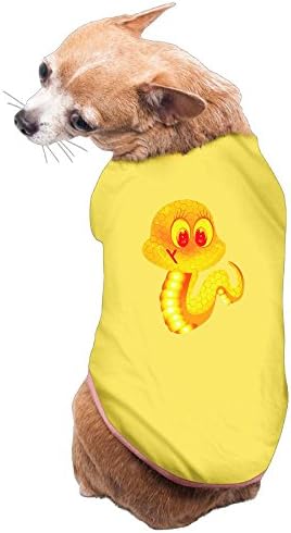 Fire Snake New Fashion Cute Pet Puppy Shirt Dress Plain Sleeveless Anxiety Calming Wrap Best Holiday Gift M Yellow
