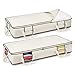 KEEGH Underbed Storage Containers Bags Clothes Organizer Breathable Oxford Zippered Storage Bags Used for Seasonal Blanket Comforter Linen Pillows (2 Pack)