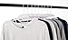 Popular Design Products 50 pc Premium Quality Easy-On Clothes Hangers - White with Black Non-Slip Pads - Space Saving Thin Profile - for Shirts, Pants, Blouses, Scarves – Strong Enough for Coats