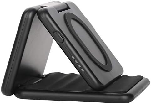 Solovley Wireless Charger Mobile Power, Qi Certified Power Fast Charging Foldable Wireless Charger Phone Holder for iPhone Xs Max/XR/XS/X/8/8 Plus, Galaxy Note 9/S9, All Qi-Enabled Phones