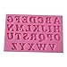 FLY 3PCS Music Note,26 English Letter,0-9 Numbers Shape Silicone Cake Mold,Pink