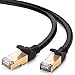 UGREEN Ethernet Cable, Cat 7 10 Gigabit LAN Network RJ45 High Speed Patch Cord Flat Design 10Gbps for 600Mhz/s STP Molded for Switch, Router, Modem, Patch Panel, PC (25ft)